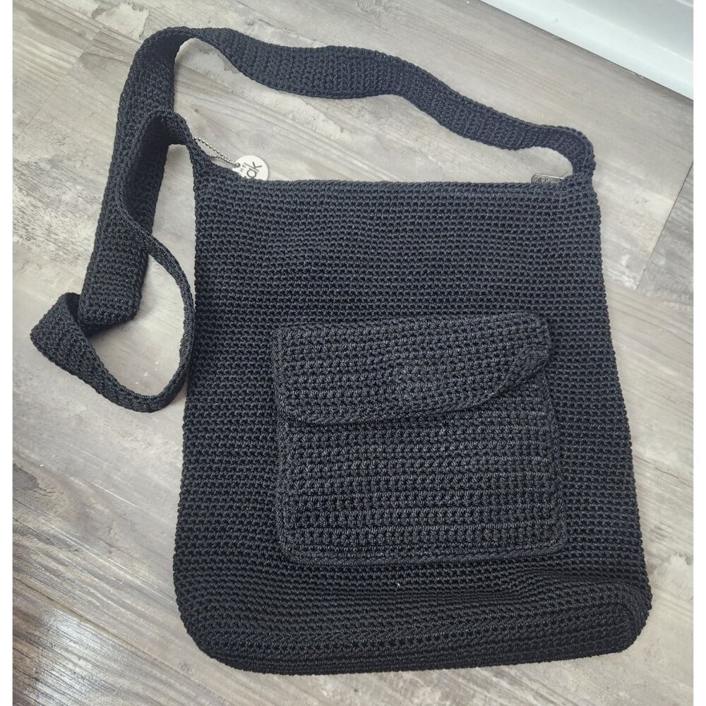 The Sak Large Black Crochet Crossbody Bag